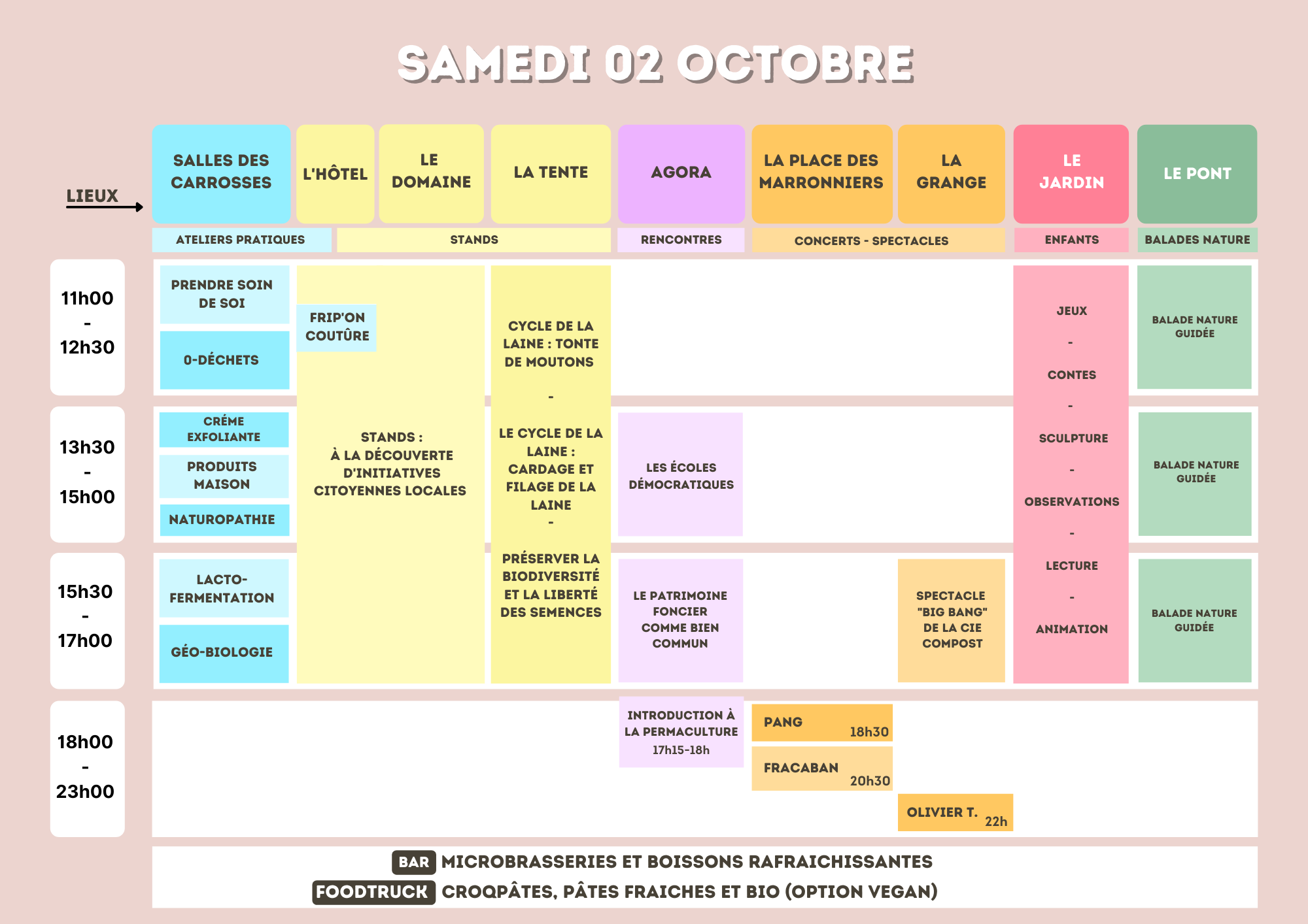 Programme samedi Programme samedi